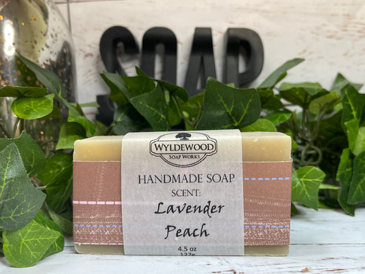 Lavender Peach Scented Soap with Goat Milk